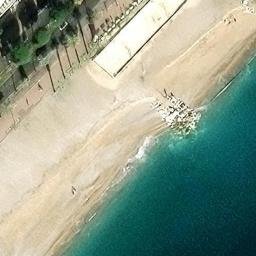 Sand Volleyball Court — aerial view