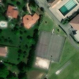 Sand Volleyball Court — aerial view