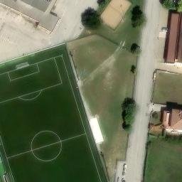 Sand Volleyball Court — aerial view