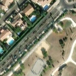 Sand Volleyball Court — aerial view