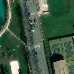 Sand Volleyball Court — aerial view