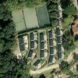 Sand Volleyball Court — aerial view