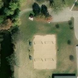 Mount Pleasant Beach Volleyball Court #8 — aerial view