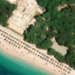Sand Volleyball Court — aerial view