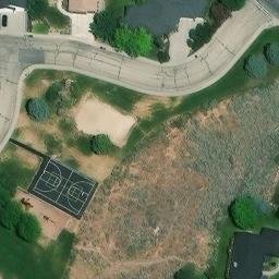 Southeast Boise Beach Volleyball Court #3 — aerial view