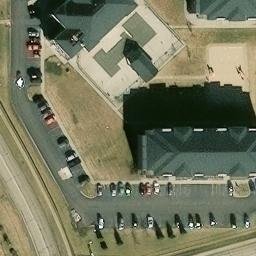Sand Volleyball Court in Mount Pleasant, MI — aerial view