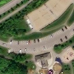 Lakefront Promenade Volleyball Courts — aerial view