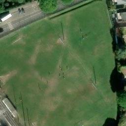 Terrain de volley — aerial view