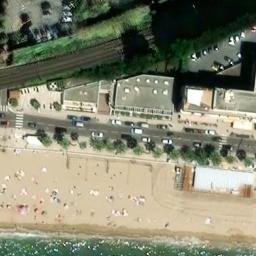 Sand Volleyball Court — aerial view