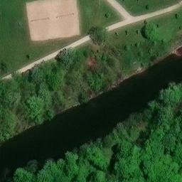 Two Rivers Neighbourhood Group Beach Volleyball Court — aerial view