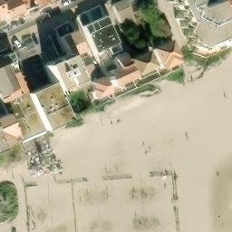 Sand Volleyball Court — aerial view