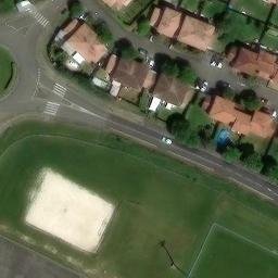 Sand Volleyball Court — aerial view