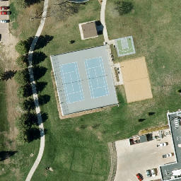 Sioux Falls Beach Volleyball Court #9 — aerial view