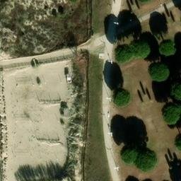 Sand Volleyball Court — aerial view
