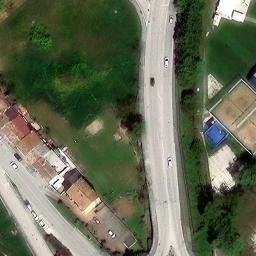 Sand Volleyball Court — aerial view