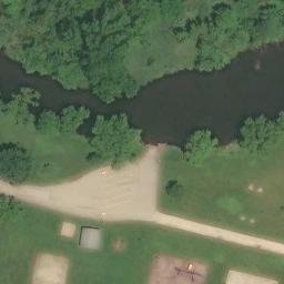 Theresa Beach Volleyball Court #1 — aerial view