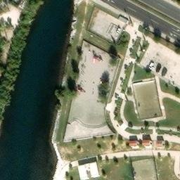 Sand Volleyball Court — aerial view