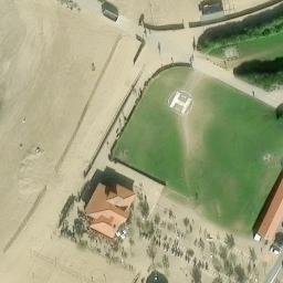Sand Volleyball Court — aerial view