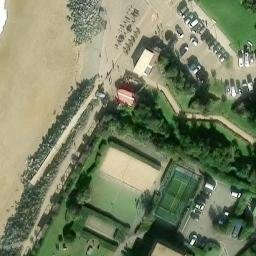 Sand Volleyball Court — aerial view