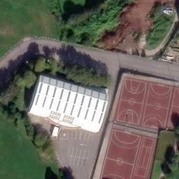 Volleyball Court near Marina de Cudeyo — aerial view