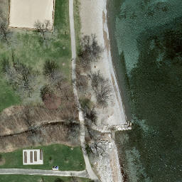Bronte Beach Volleyball Court — aerial view