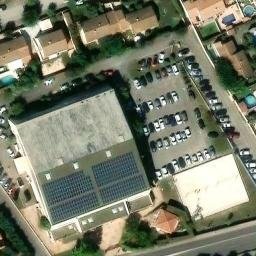 Sand Volleyball Court — aerial view