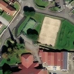 Sand Volleyball Court — aerial view