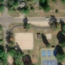 Howard City Beach Volleyball Court #1 — aerial view