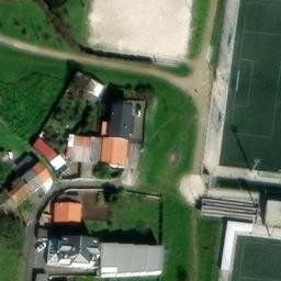 Sand Volleyball Court — aerial view