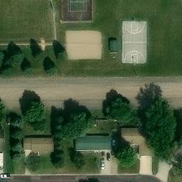Milford Beach Volleyball Court #3 — aerial view