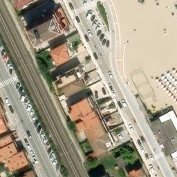 Sand Volleyball Court — aerial view
