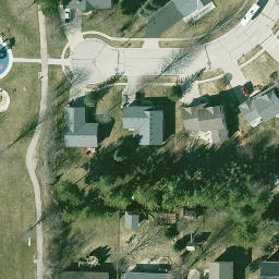 Sand Volleyball Court in Jackson, WI — aerial view