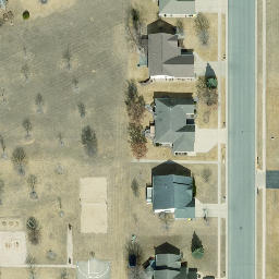 Village of Prairie du Sac Beach Volleyball Court — aerial view