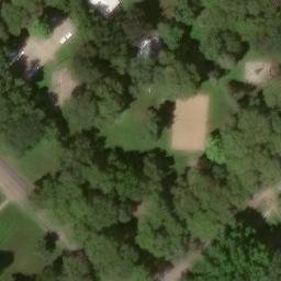 Sand Volleyball Court in Hurley, SD — aerial view