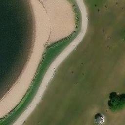 North End West Beach Volleyball Court — aerial view