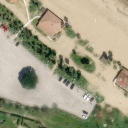 Sand Volleyball Court — aerial view