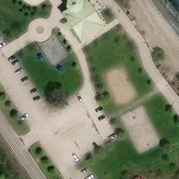 Confederation Park Beach Volleyball Court #2 — aerial view