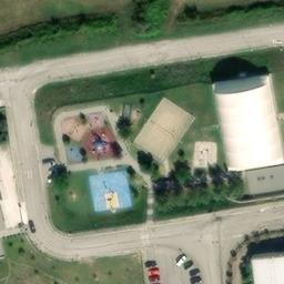 Sand Volleyball Court — aerial view