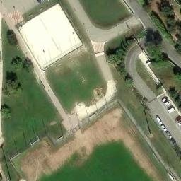 Sand Volleyball Court — aerial view