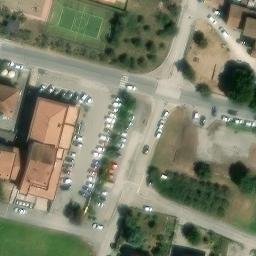 Volleyball Court near Passignano sul Trasimeno — aerial view