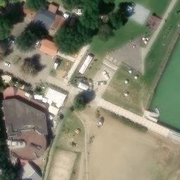 Sand Volleyball Court — aerial view