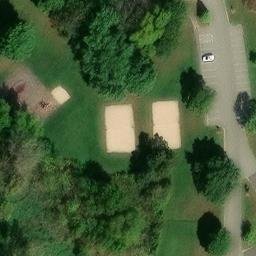 Town of Burke Beach Volleyball Court #5 — aerial view