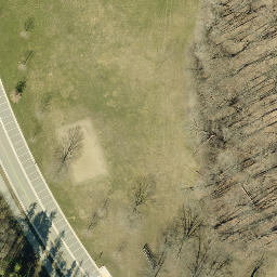 Milwaukee Beach Volleyball Court #9 — aerial view