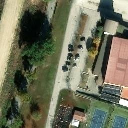 Sand Volleyball Court — aerial view