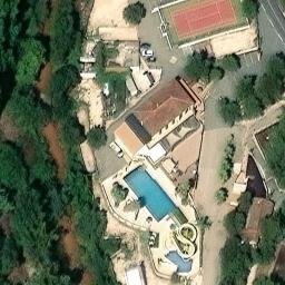 Sand Volleyball Court — aerial view