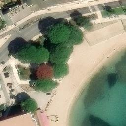 Sand Volleyball Court — aerial view