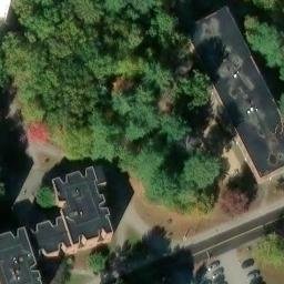 Sand Volleyball Court in Durham, NH — aerial view