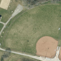 Menomonee Falls Beach Volleyball Court #1 — aerial view