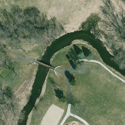 Hartland Beach Volleyball Court #1 — aerial view