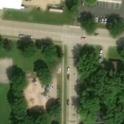 Village of Cross Plains Beach Volleyball Court — aerial view